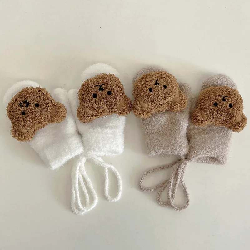 1-4Y Cartoon Bear Baby Mittens - Teething Mitten Baby ulasan dan harga