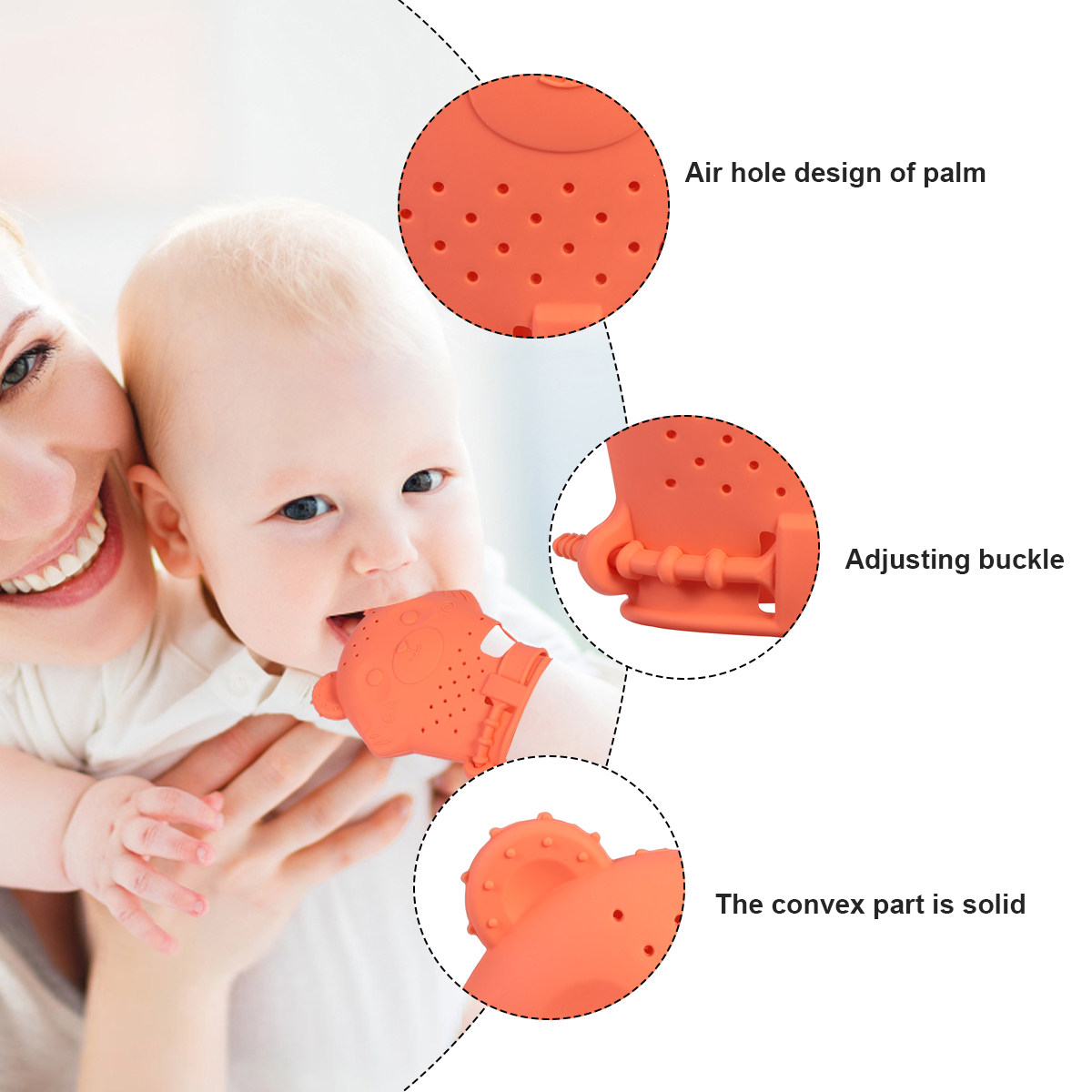 Silicone Baby Teether Glove Mi - Teething Mitten Baby ulasan dan harga