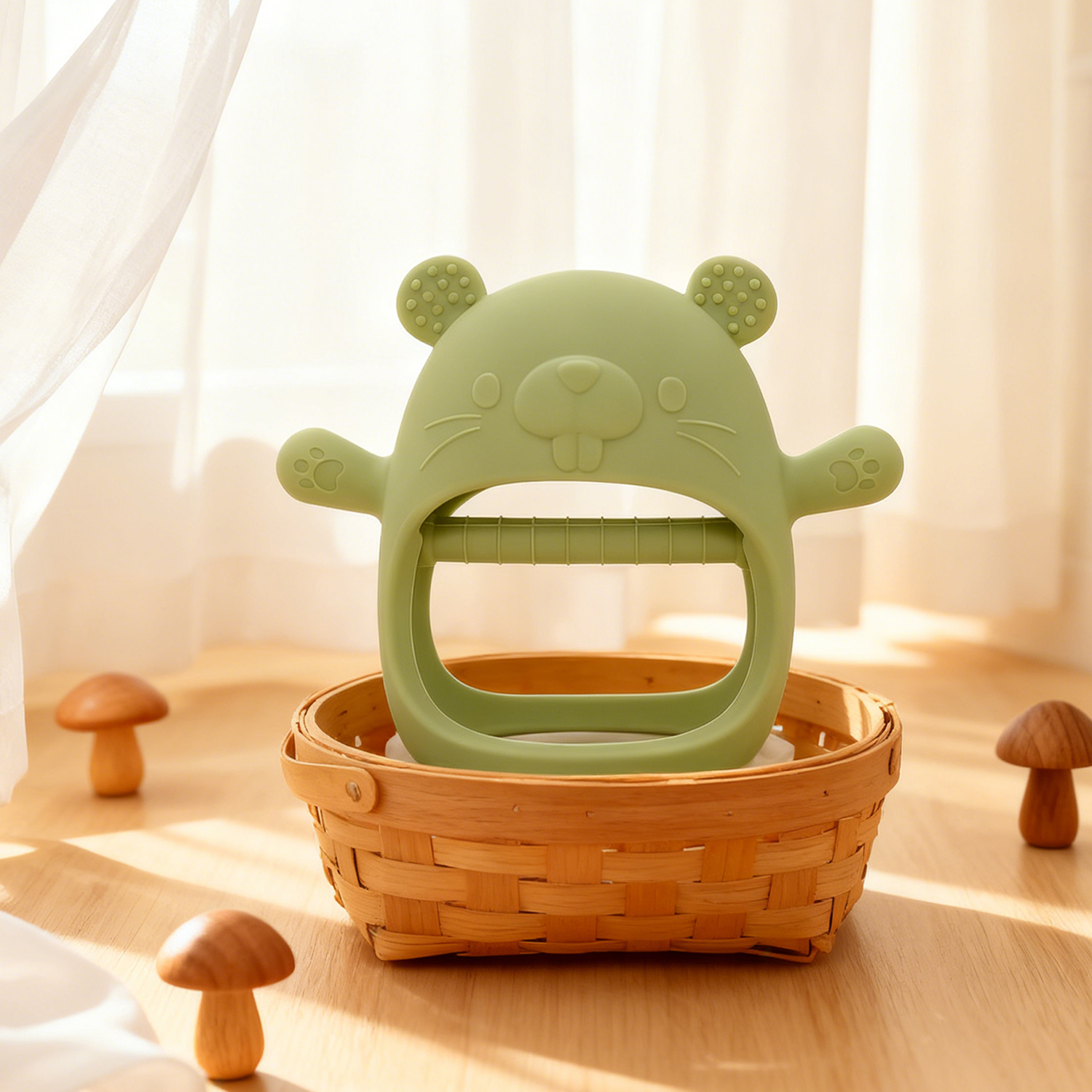 Baby Teething Toy Silicone Tee - Teething Mitten Baby ulasan dan harga