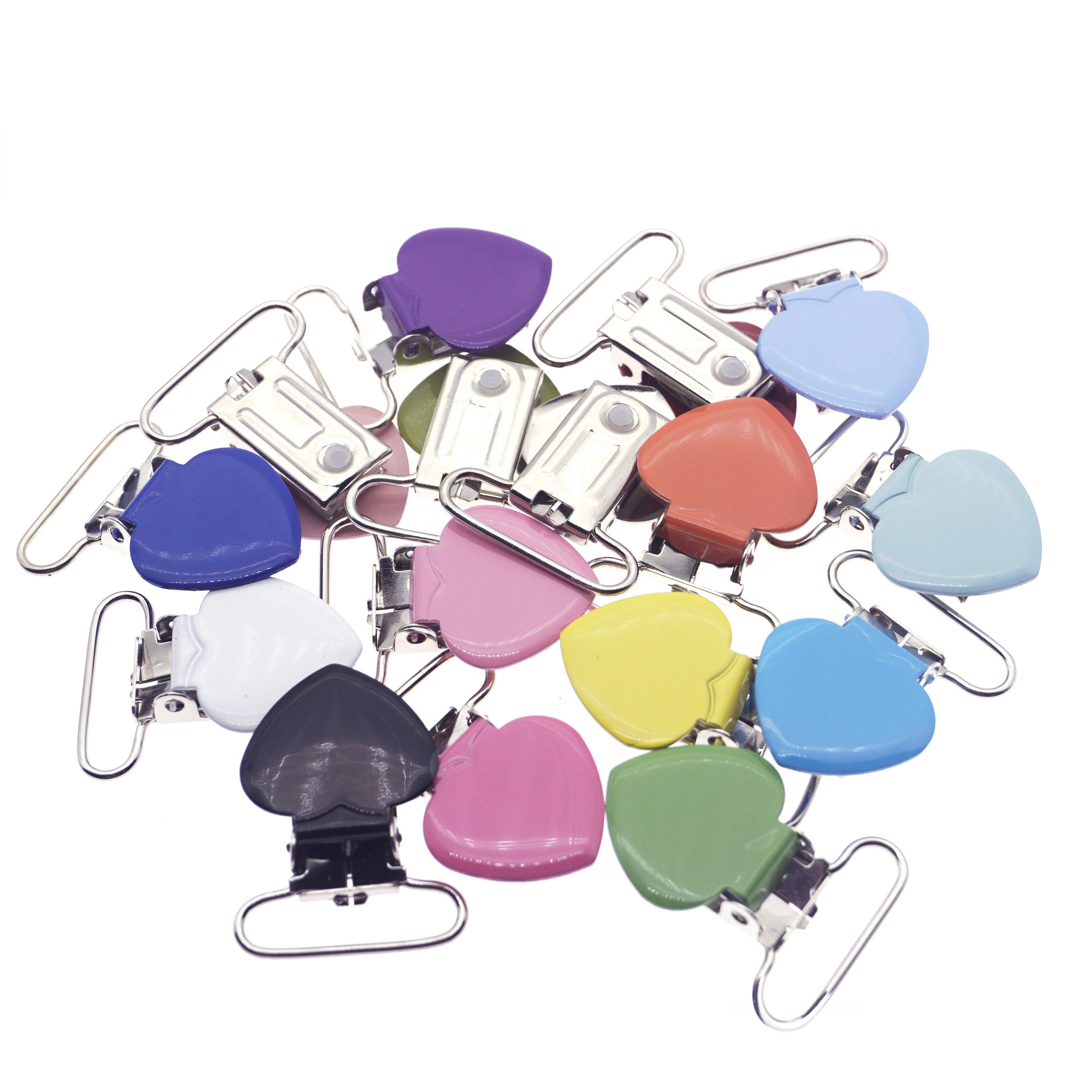 50 pcs Enamel Heart Shape Baby - Teething Mitten Baby ulasan dan harga