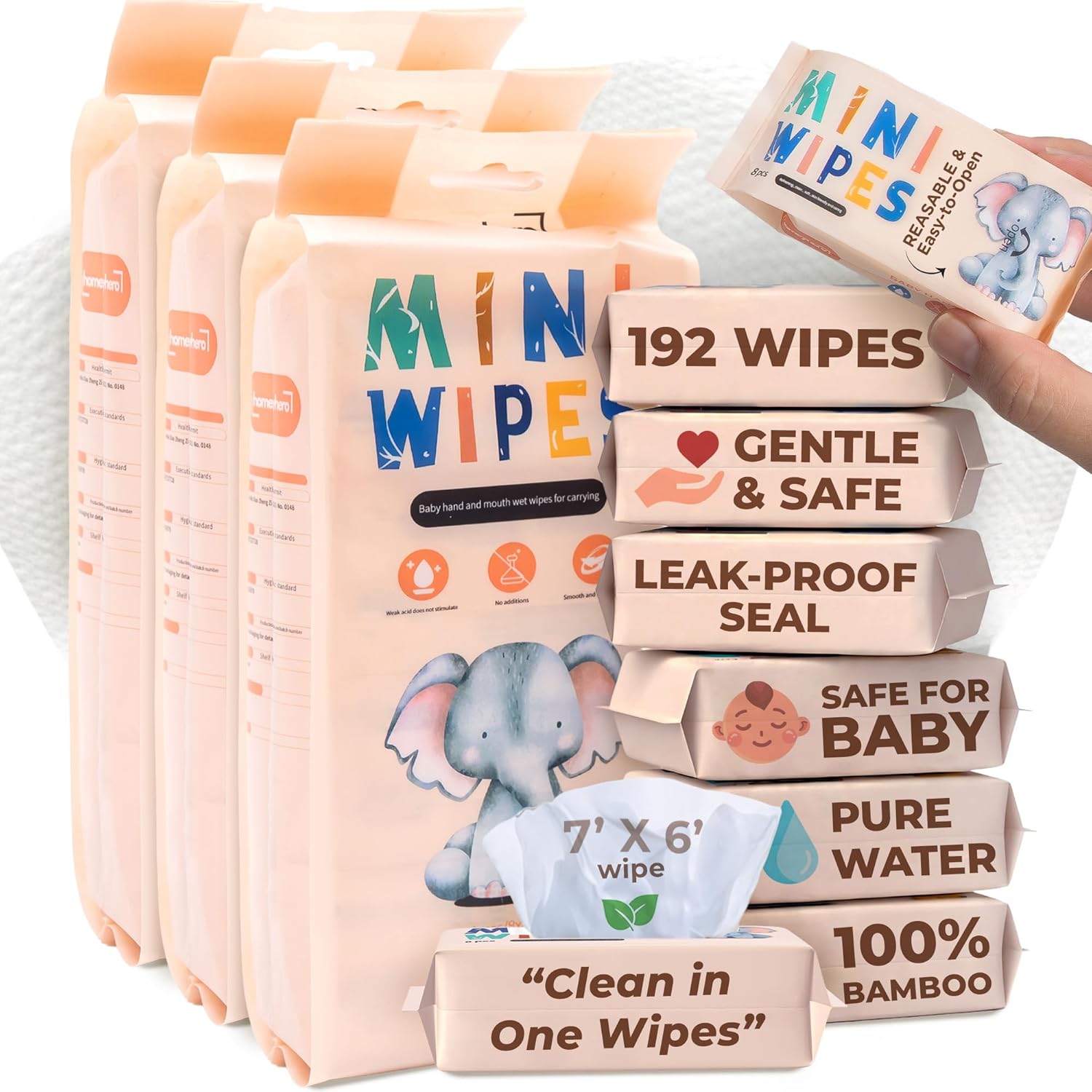 24 Pack Travel Baby Wipes, 192 - Baby Products 2 Years ulasan dan harga