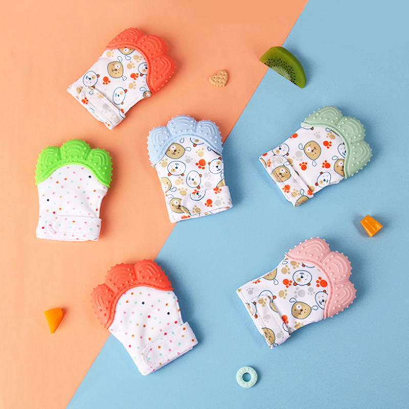 Cartoon Printed Baby Teether M - Teething Mitten Baby ulasan dan harga