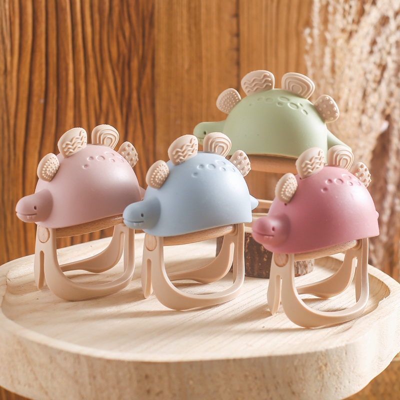 Baby Silicone Teether Dinosaur - Teething Mitten Baby ulasan dan harga