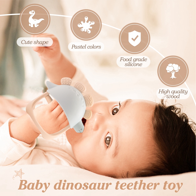 Baby Silicone Teether Dinosaur - Teething Mitten Baby ulasan dan harga