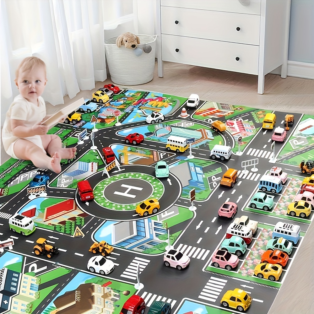 1pc, City Traffic Play Mat, La - Play Mat ulasan dan harga