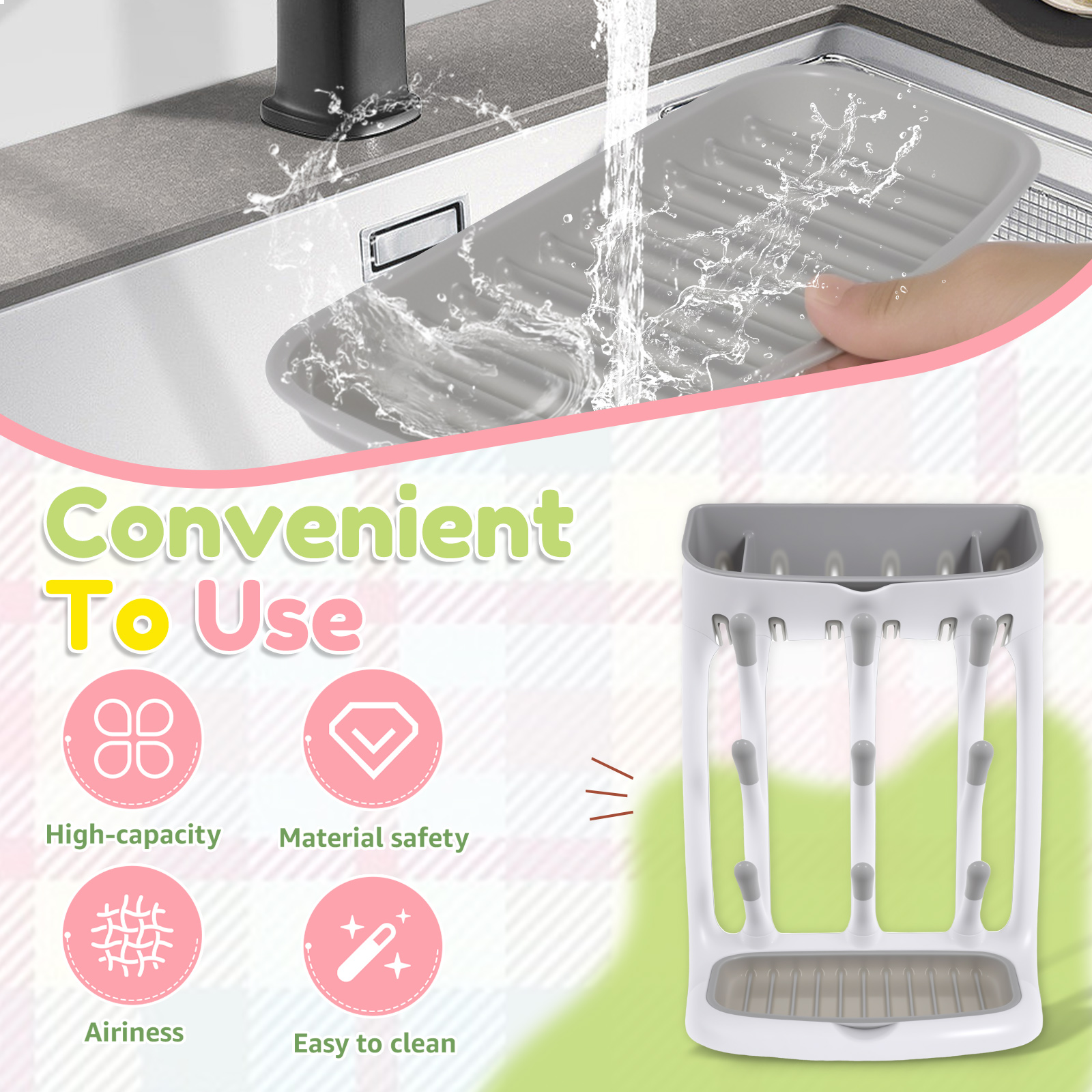 Baby Bottle Drying Rack Plasti - Baby Products Sale ulasan dan harga
