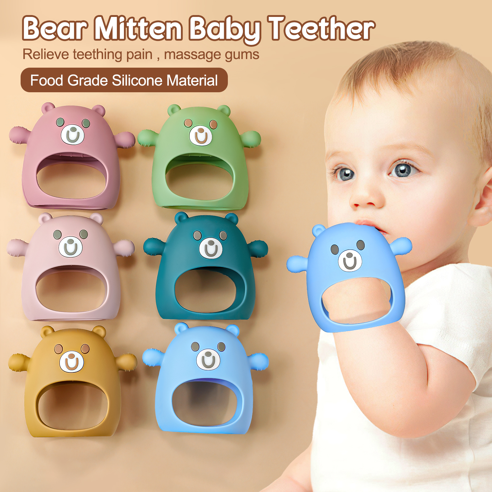 TYRY.HU Baby Teether Gloves Ki - Teething Mitten Baby ulasan dan harga
