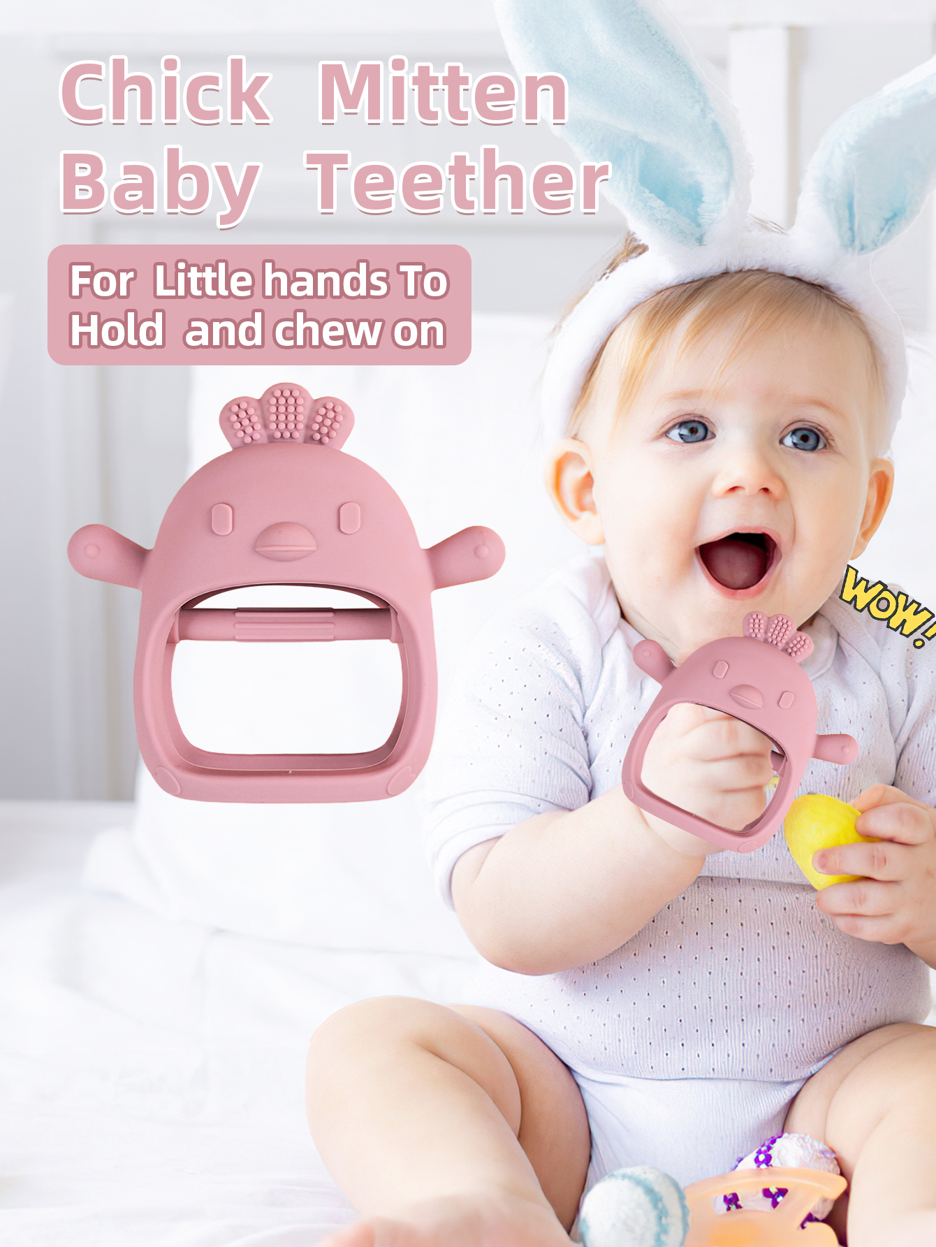 Baby Teether Chick Gloves Teet - Teething Mitten Baby ulasan dan harga