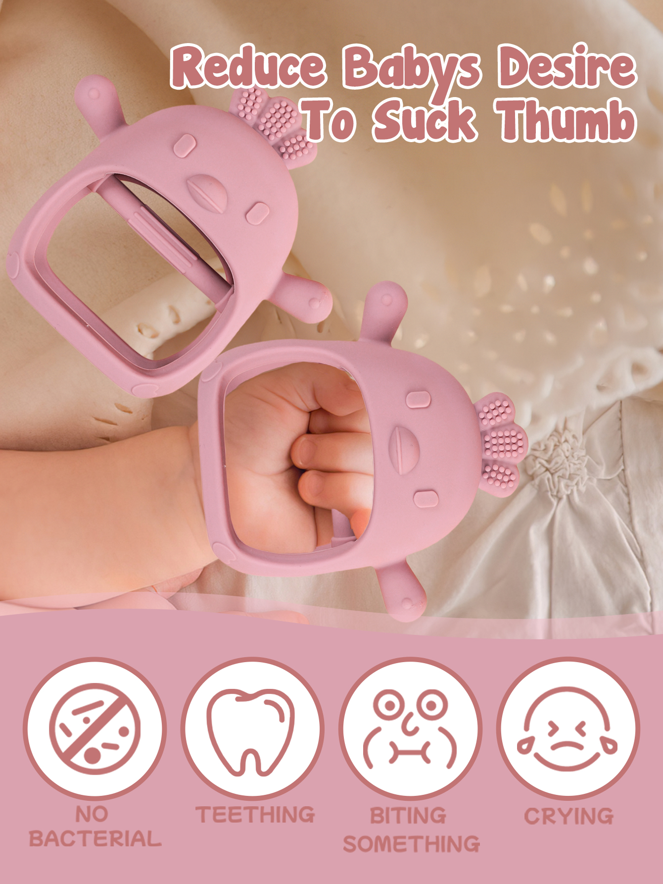 Baby Teether Chick Gloves Teet - Teething Mitten Baby ulasan dan harga